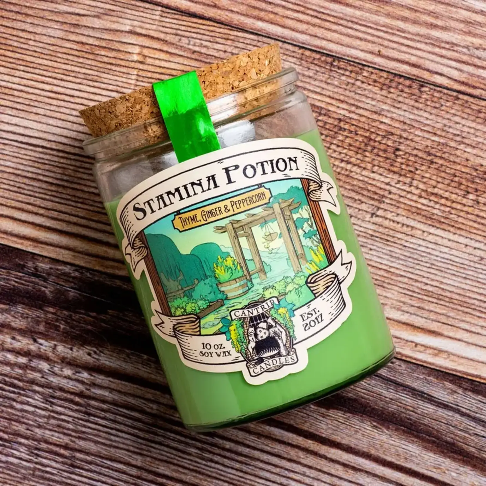Candle - Cantrip - Stamina Potion - 10oz Jar