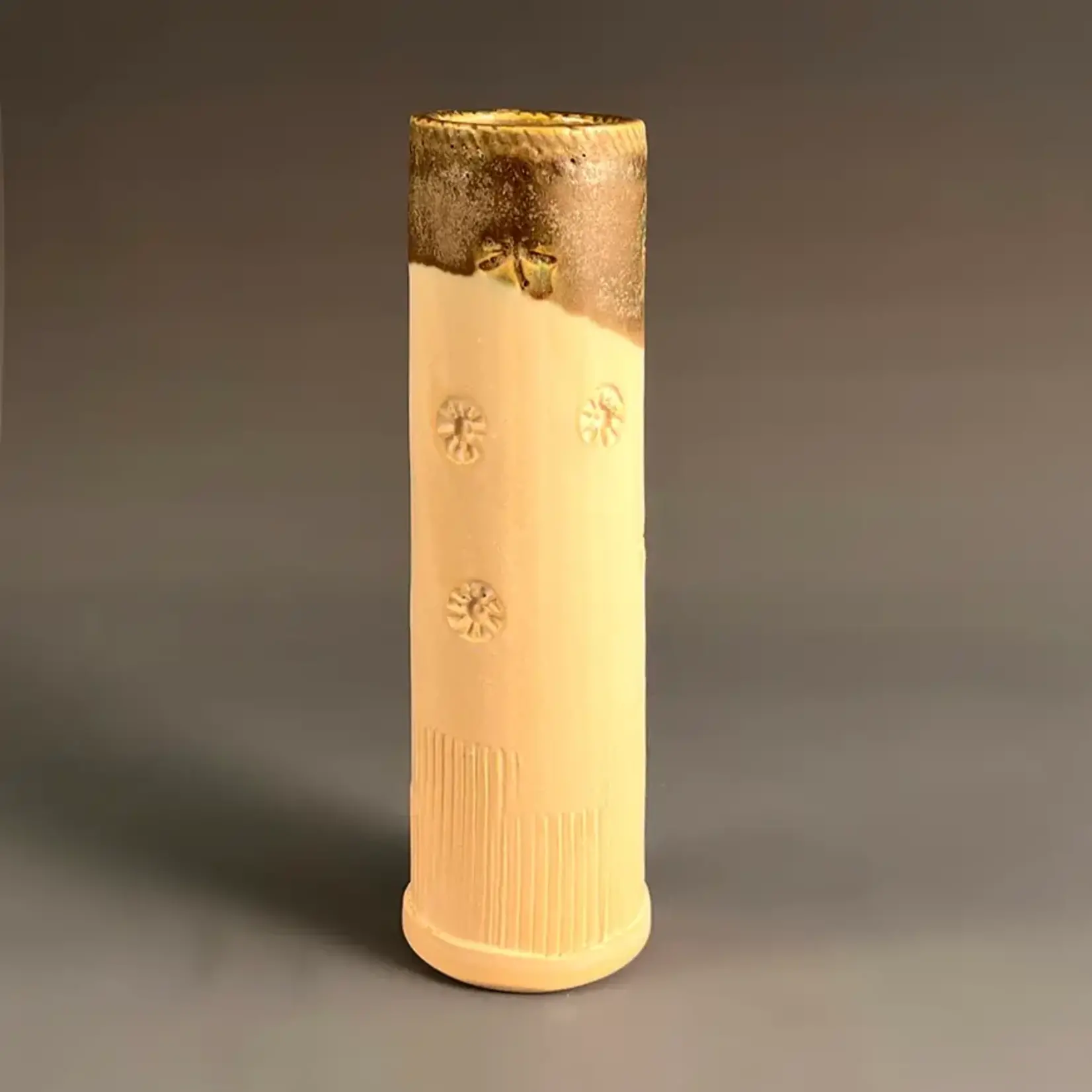 Tall Round Bud Vase - Gray