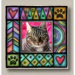 Wood Art Picture Frame - Paw and Heart