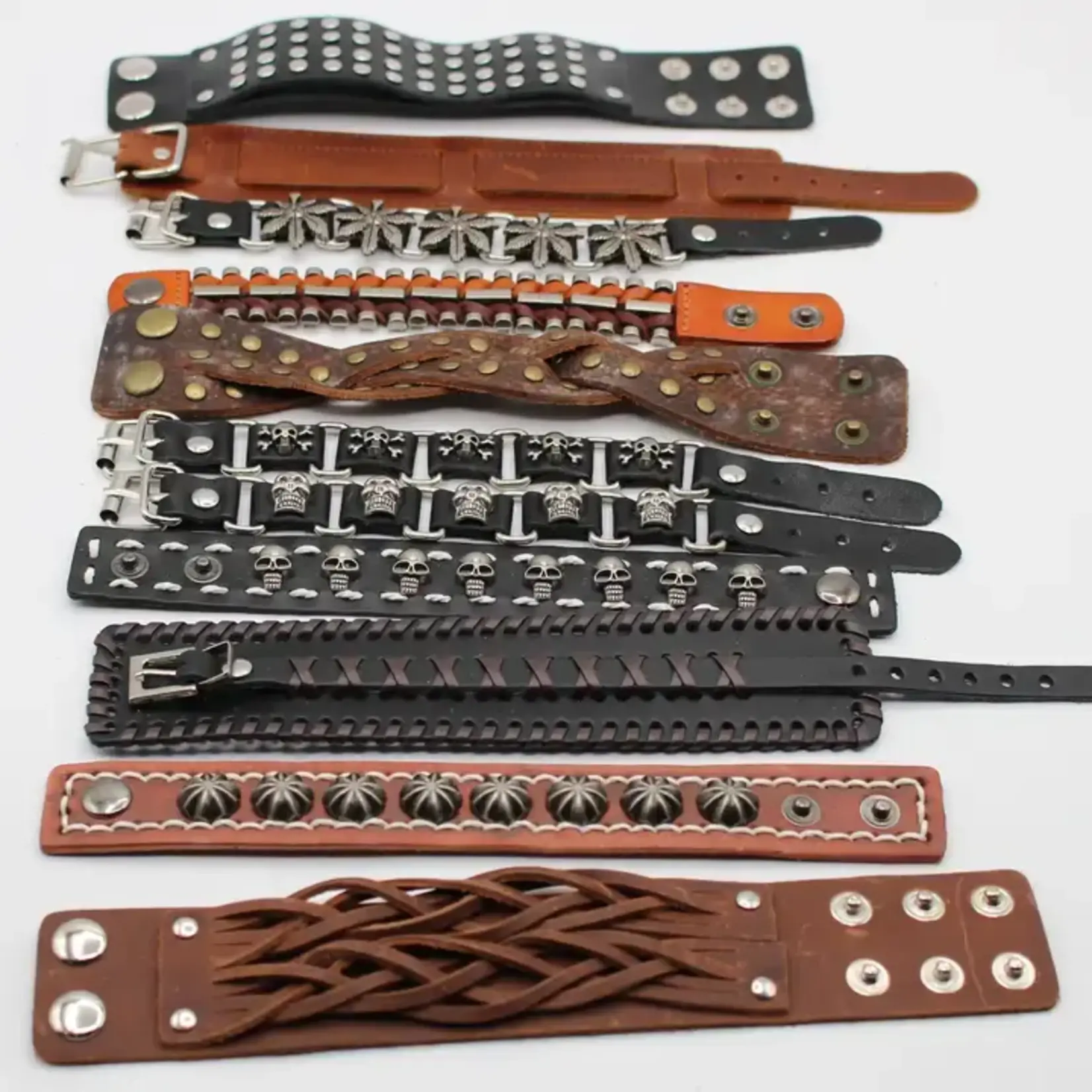 Sunflower Handmade Leather Inc Bracelets - Leather - Metal