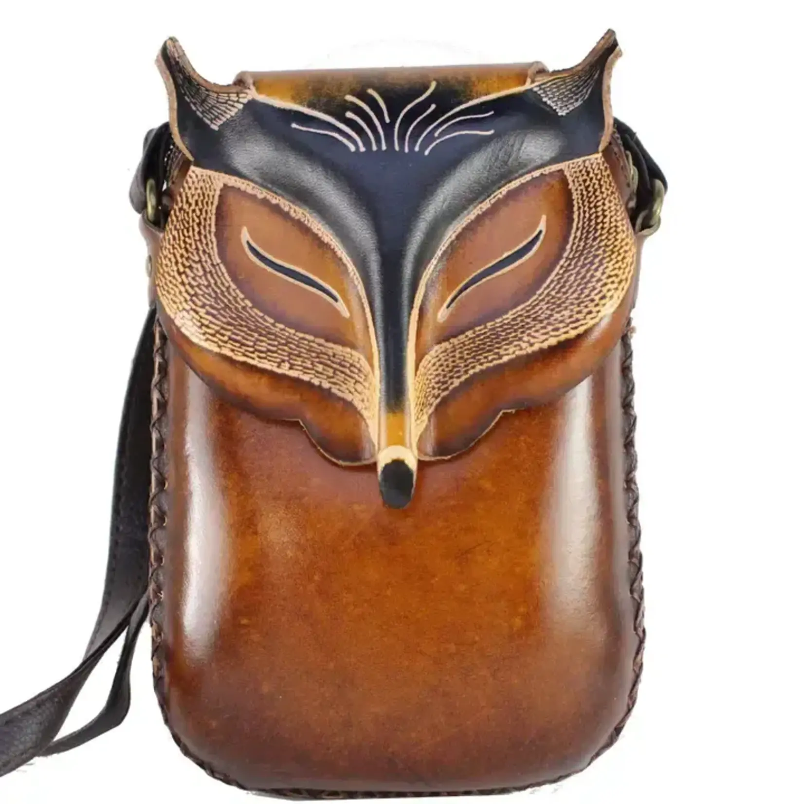 Sunflower Handmade Leather Inc Crossbody Bag - Leather Brown Fox