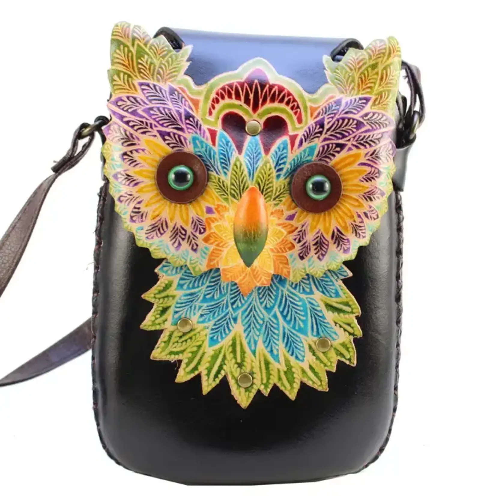 Sunflower Handmade Leather Inc Crossbody Bag - Leather Owl