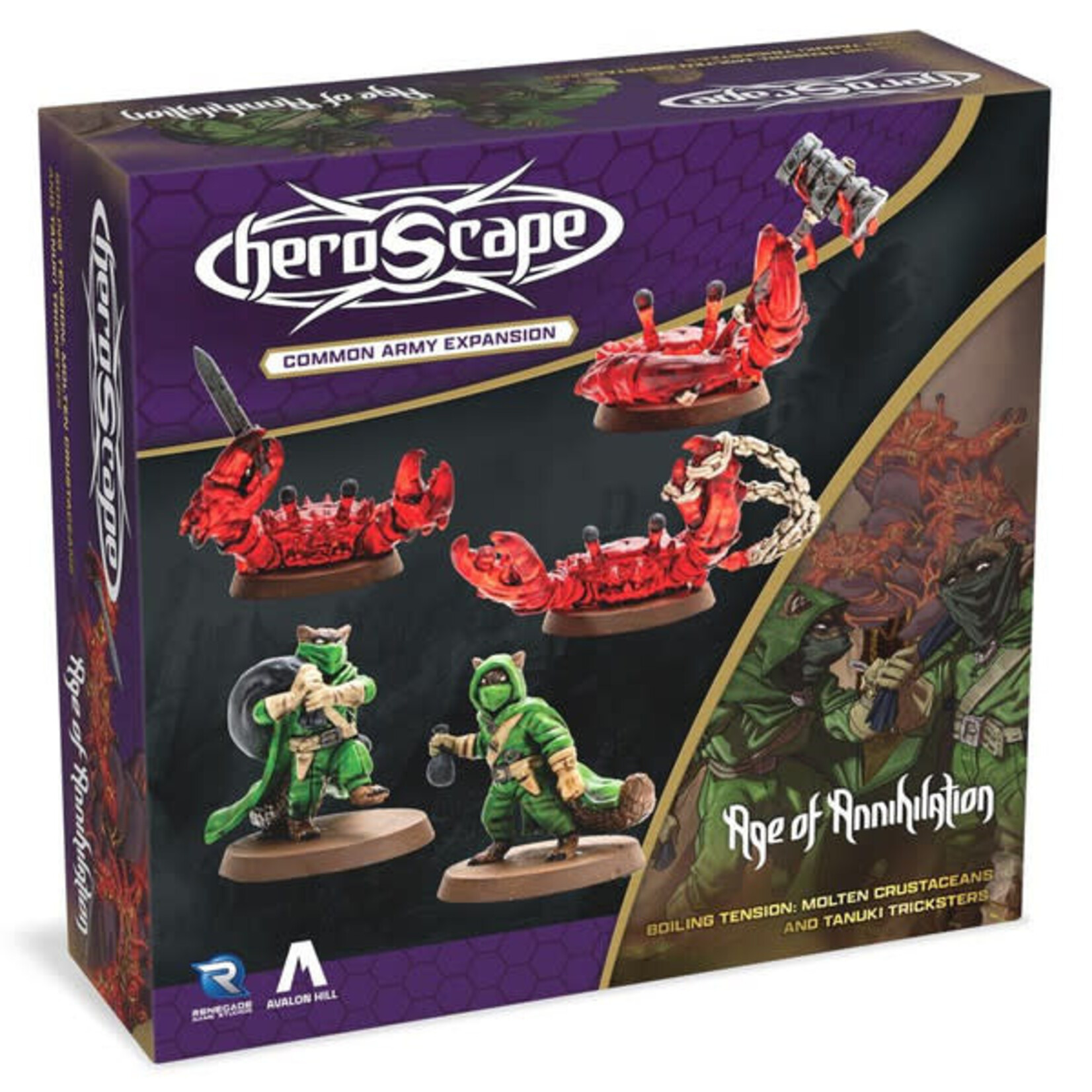 Heroscape Boiling Tension: Molten Crustaceans and Tanuki Tricksters Army Expansion