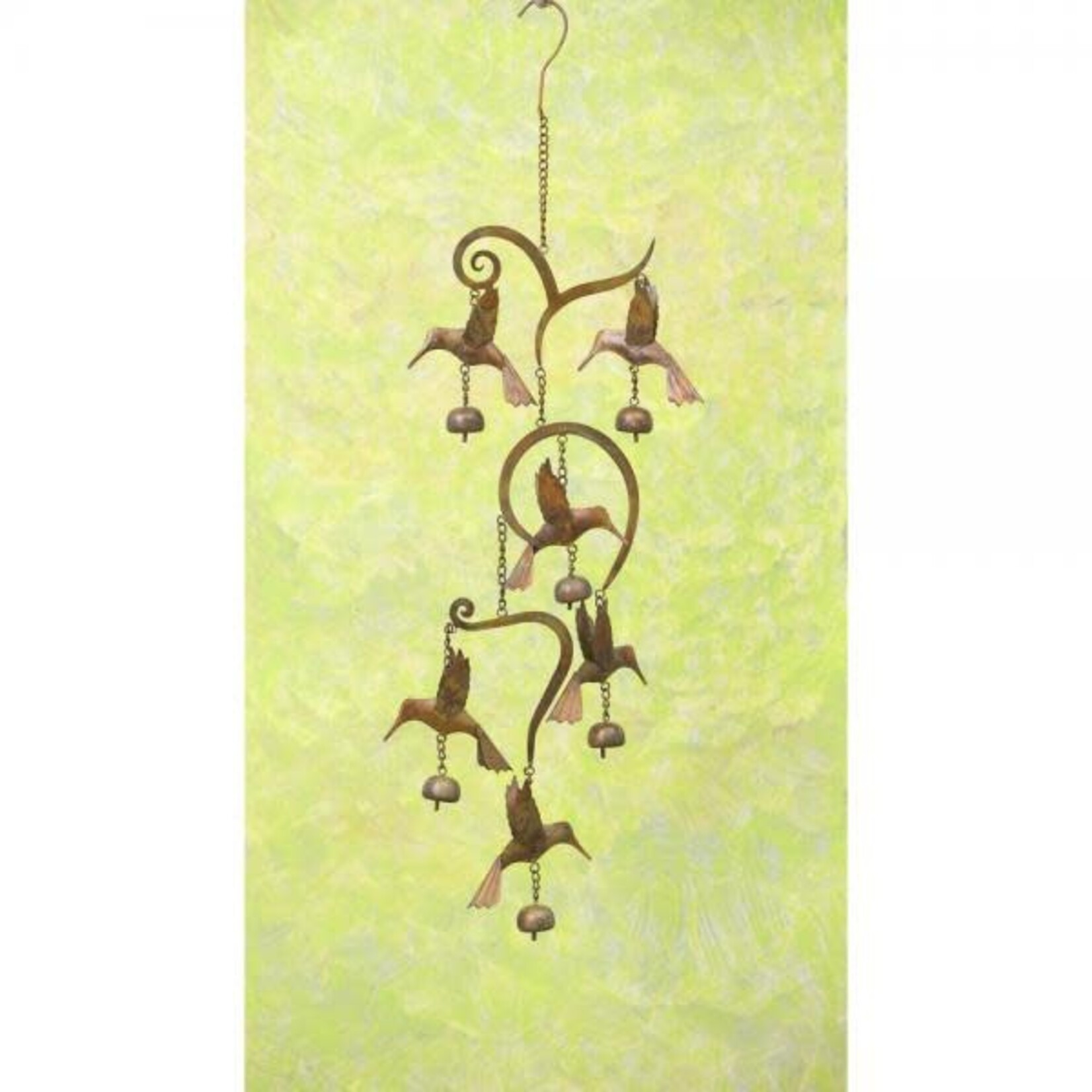 Chime - Flamed Scrollwork Hummingbird with Bells