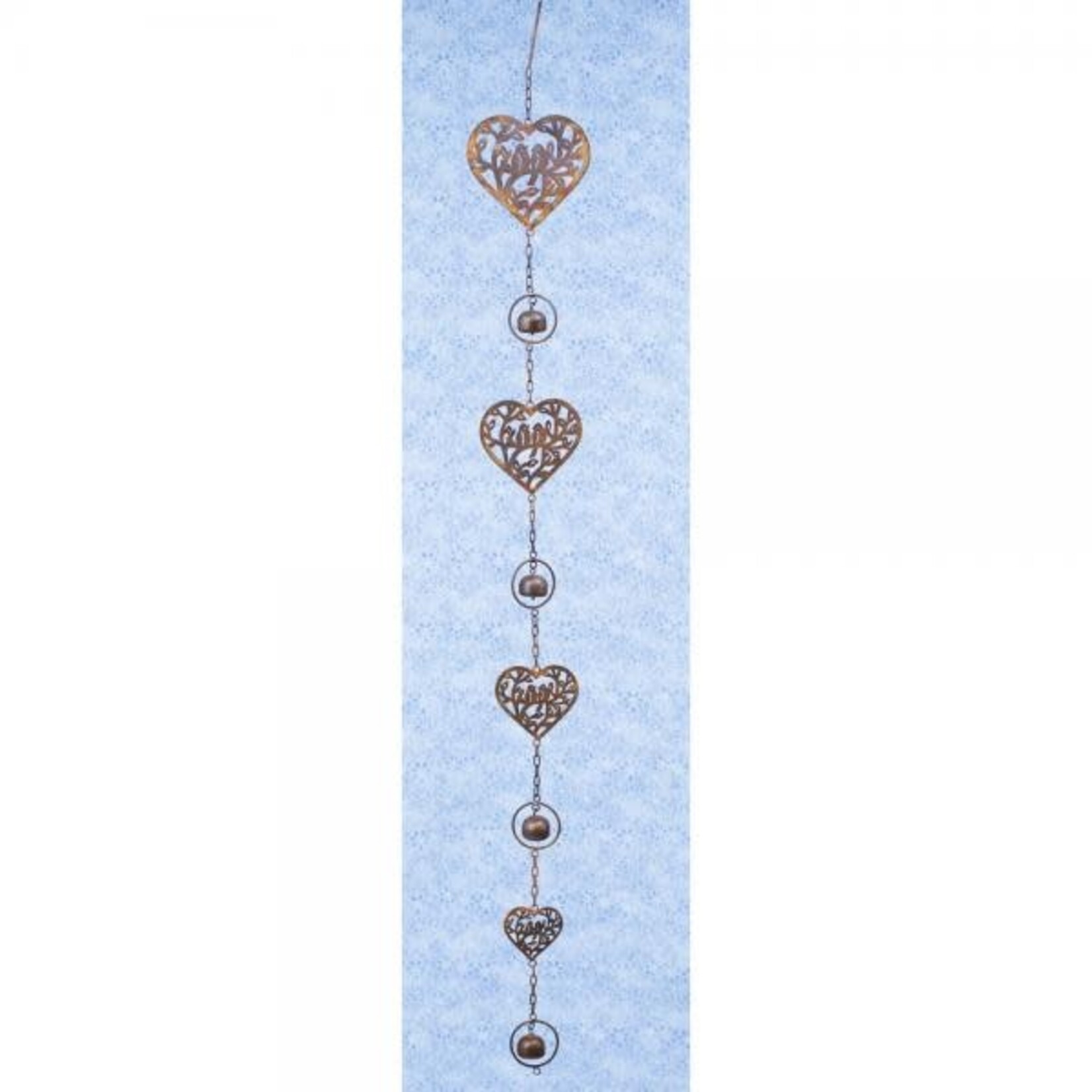 Flamed Hearts Hanging Ornament