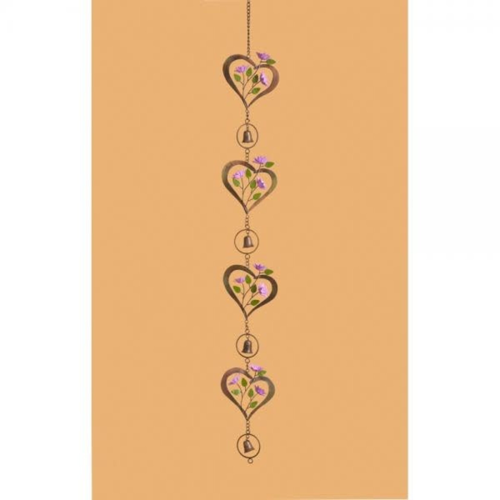 Multicolor Flowers on Heart Ornament