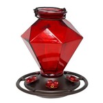 Hummingbird Feeder - Ruby Crown Jewel Glass
