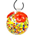 Glass Hummingbird Feeder - Multicolored