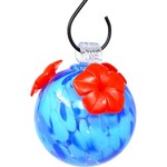 Glass Hummingbird Feeder - Shades of Blue