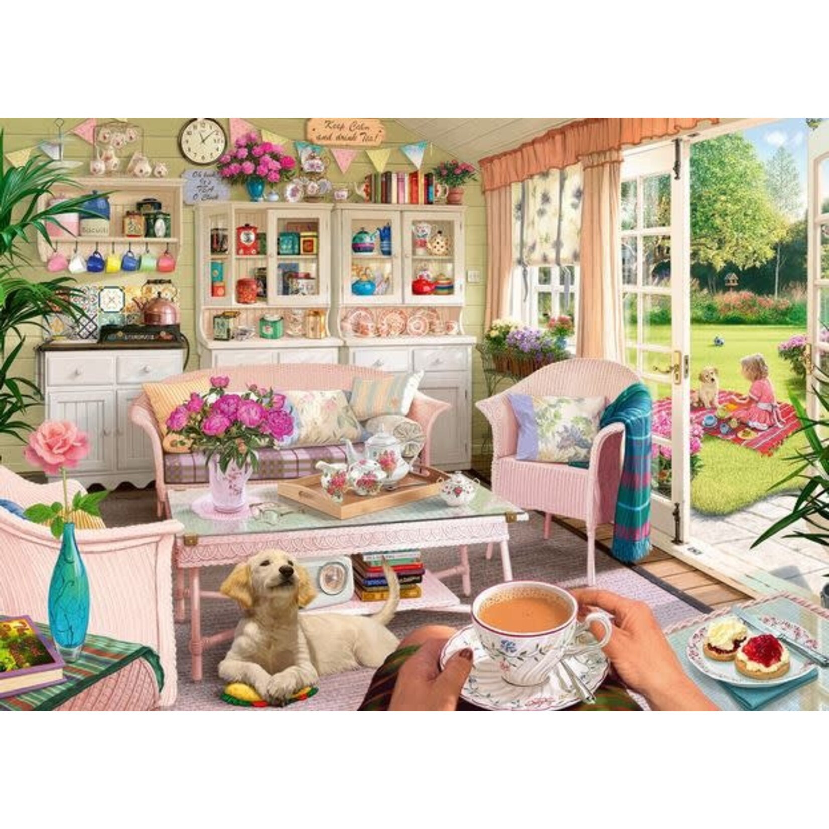 #11510 Relaxing Nook 1000 Piece Puzzle Dragon Cache Used Game