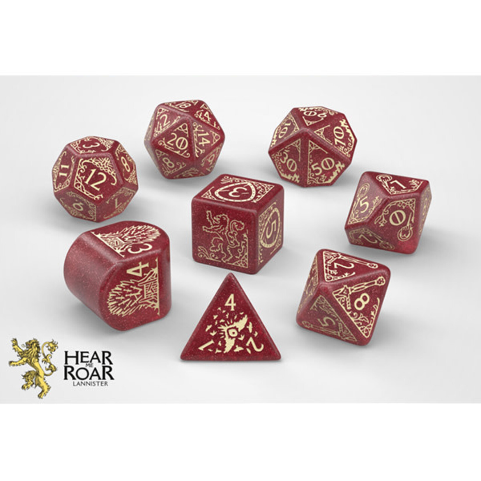Game of Thrones: Lannister 8-Die Polyhedral Set Dice Set Q-Workshop
