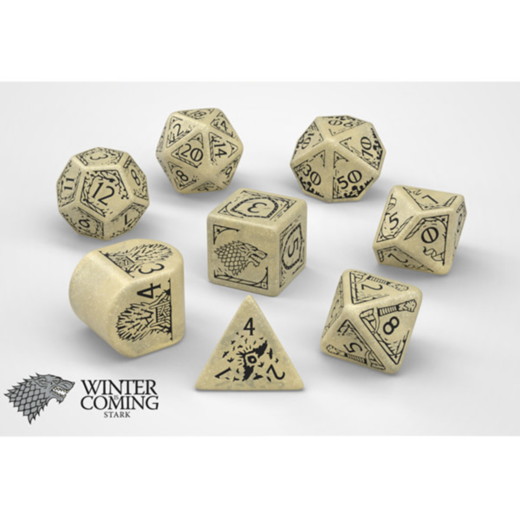 Game of Thrones: Stark 8-Die Polyhedral Set Dice Set Q-Workshop