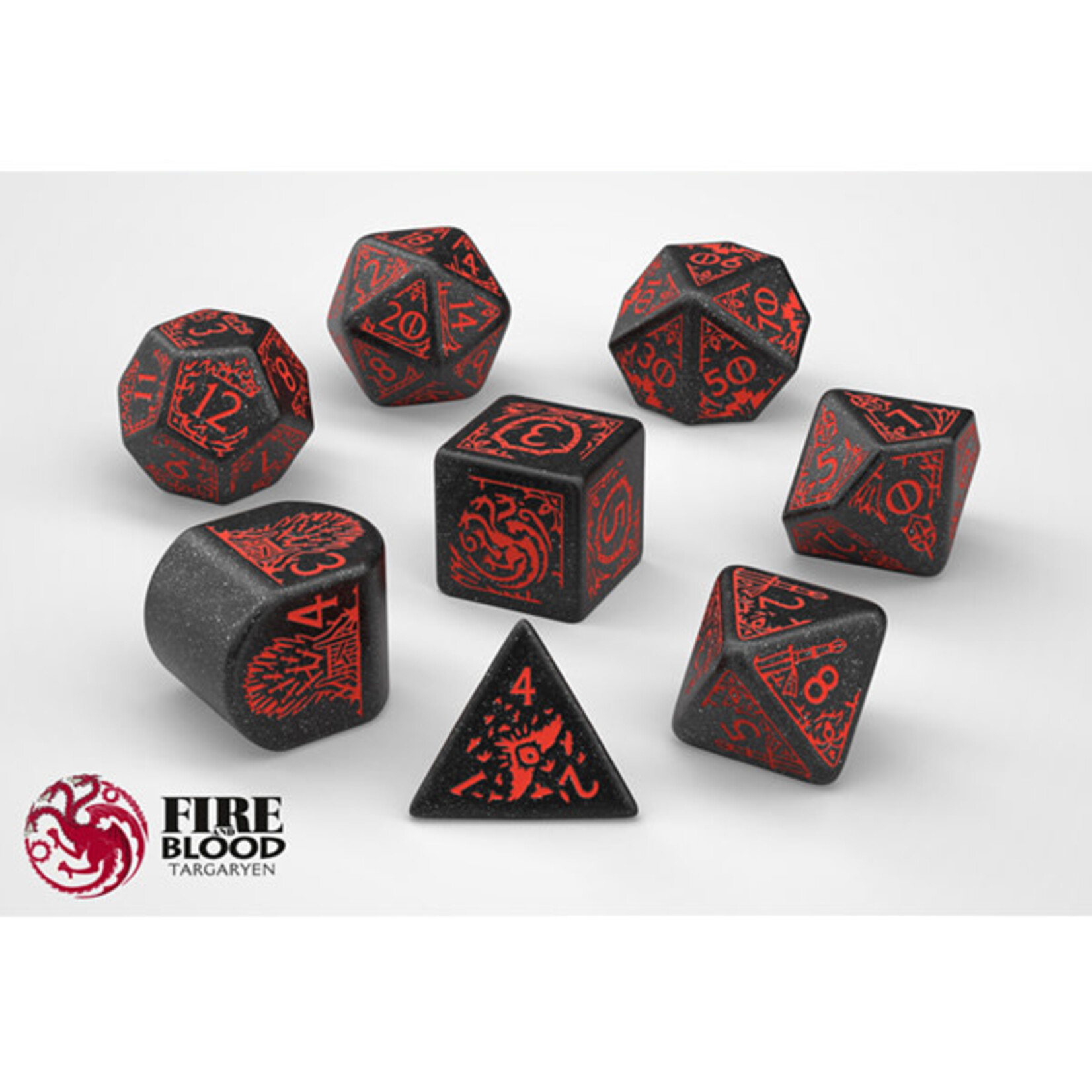 Game of Thrones: Targaryen 8-Die Polyhedral Set Dice Set Q-Workshop