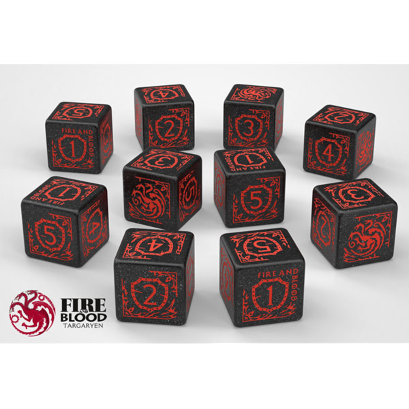 Game of Thrones: Targaryen 10d6 Dice Set Q-Workshop