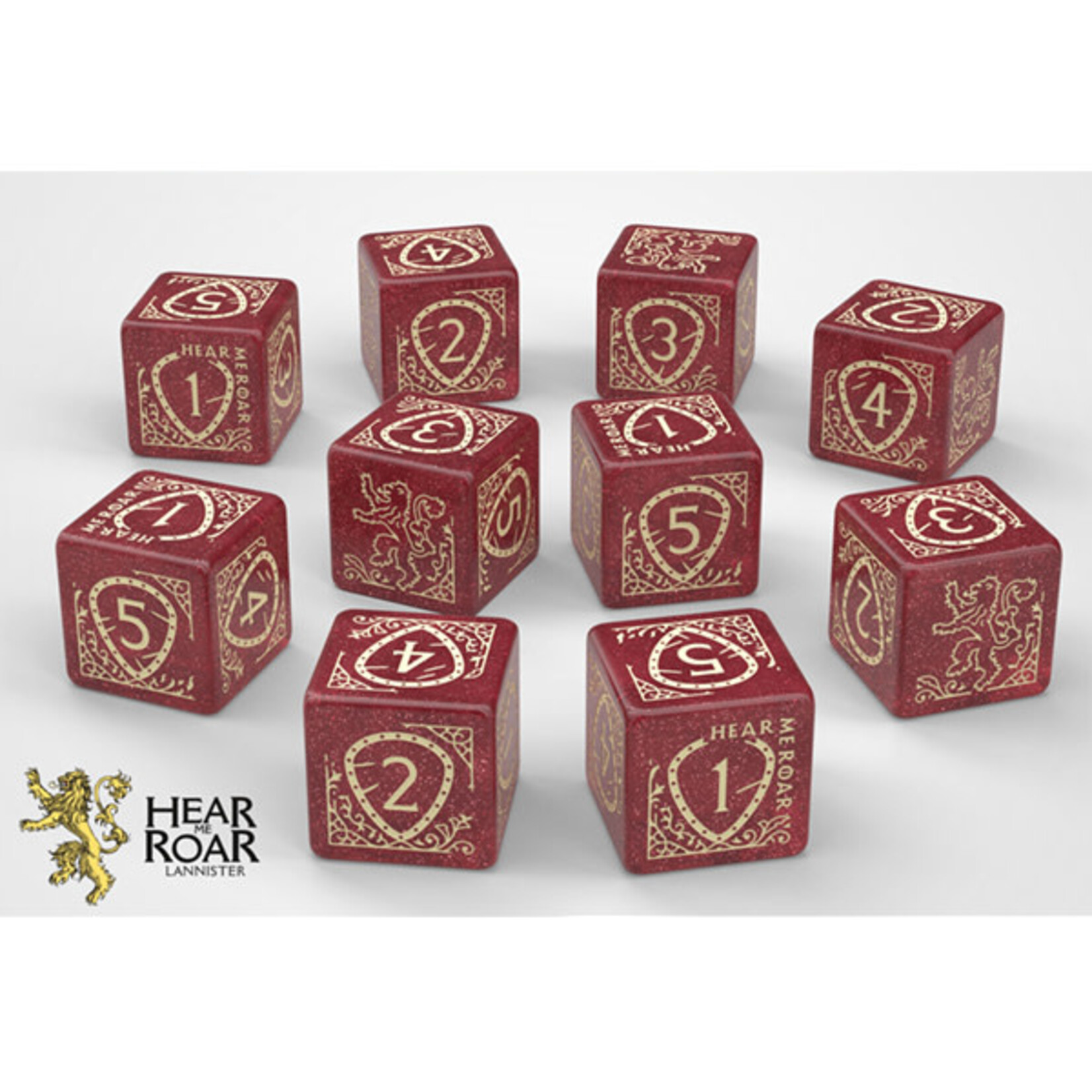 Game of Thrones: Lannister 10d6 Dice Set Q-Workshop