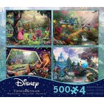 #11467 Disney Thomas Kinkade 500 pc Puzzle 4 Puzzles Dragon Cache Used Game