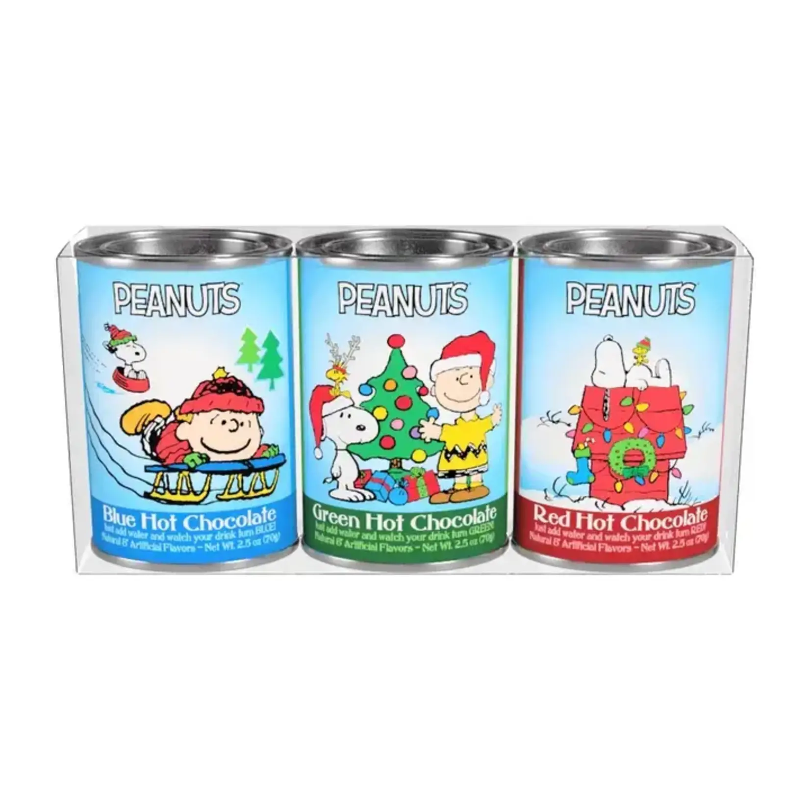 McSteven's Hot Chocolate - Peanuts Christmas Colorful Hot Chocolate Gift Set - 2.5oz Tins
