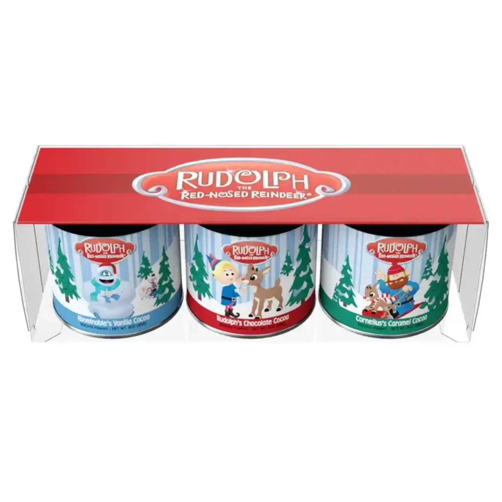 McSteven's Hot Chocolate - Rudolph The Red-Nosed Reindeer Cocoa Gift Set - 3oz Tins