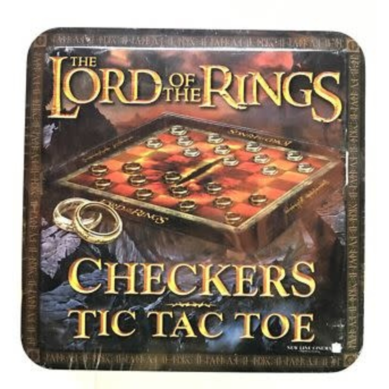 11457 The Lord of the Rings Checkers / Tic-Tac-Toe Set Dragon Cache Used Game