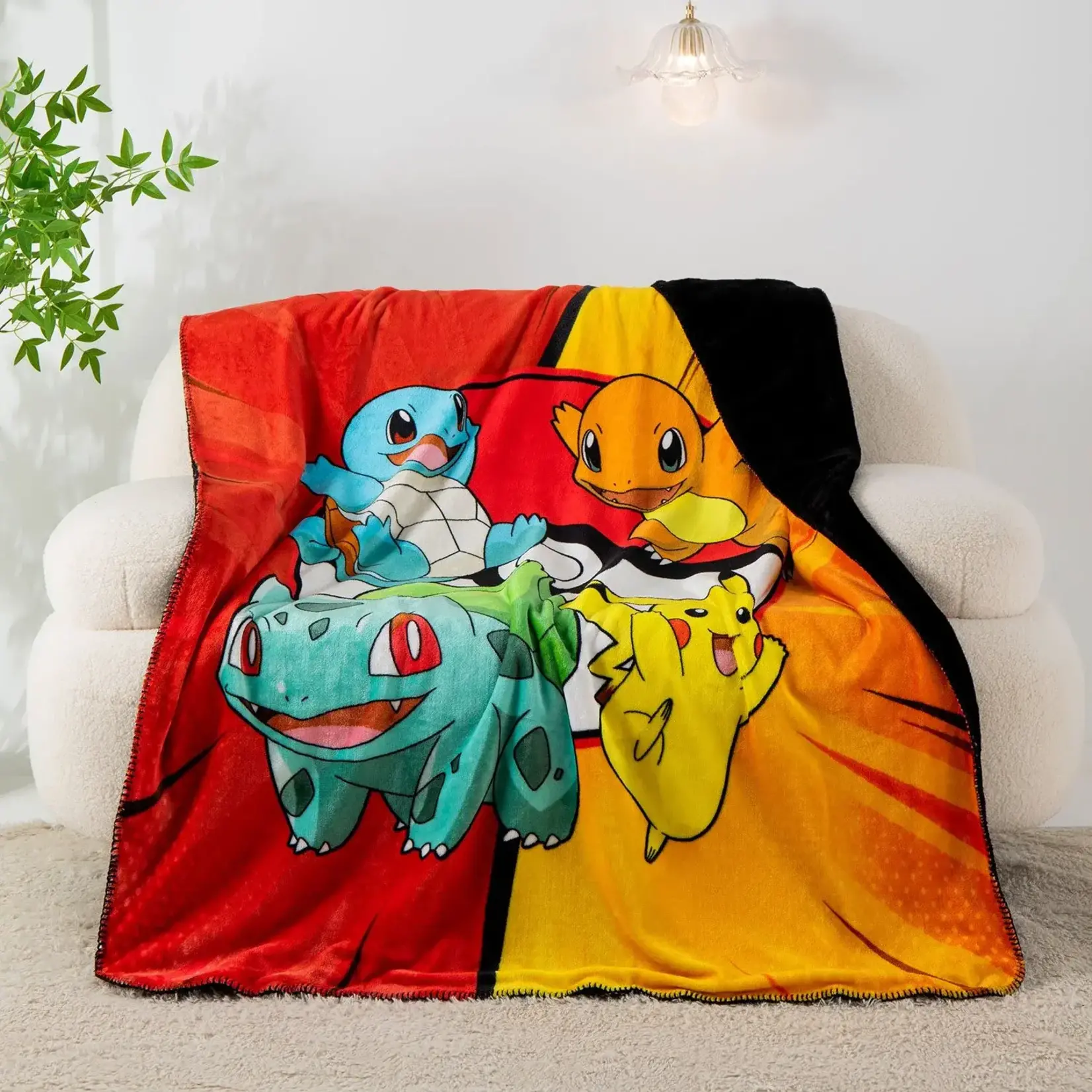 Faux Fur Throw Blanket: Pokemon Battle Burst 50 x 60