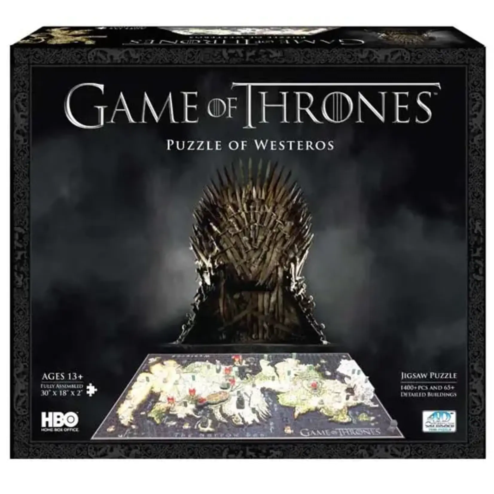 #11425 Game Of Thrones Puzzle of Westeros Dragon Cache Used Game