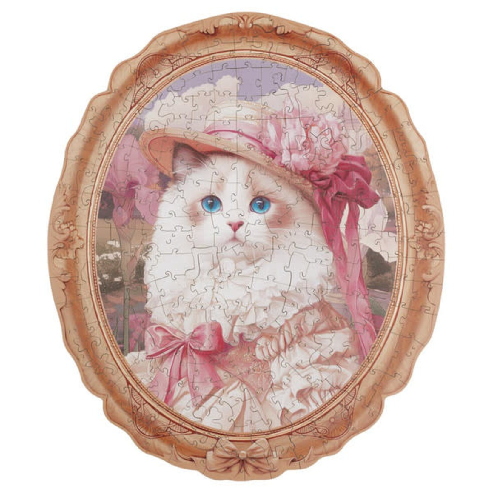 Puzzle: Wooden Springtime Kitty 200