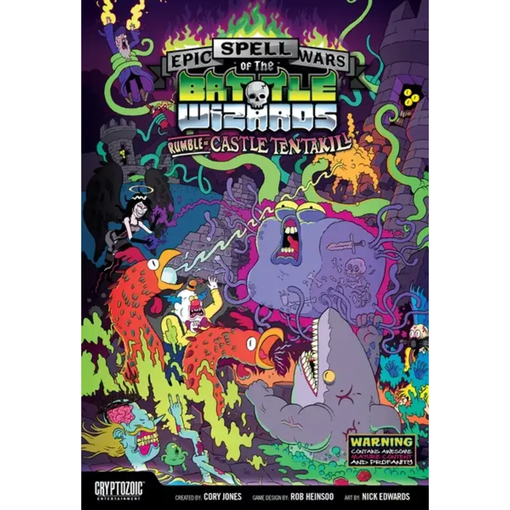 #11398 Epic Spell Wars of the Battle Wizards: Rumble at Castle Tentakill Dragon Cache Used Game