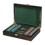 #11376 Poker case with 2 decks of cards and 232 chips Dragon cache used game
