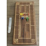 #11372 Drueke Walnut Cribbage Board Dragon Cache Used Game