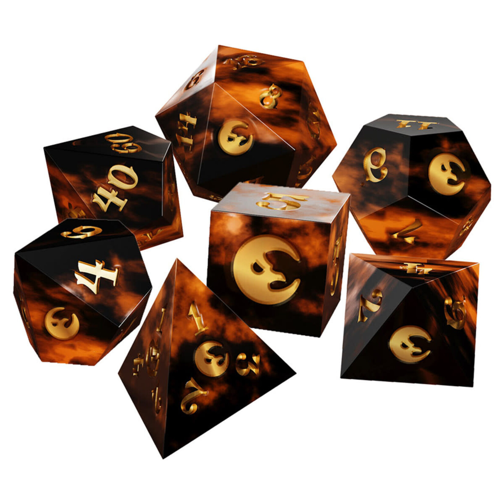 Avantris Entertainment The Crooked Moon RPG 7 Polyhedral Dice Set