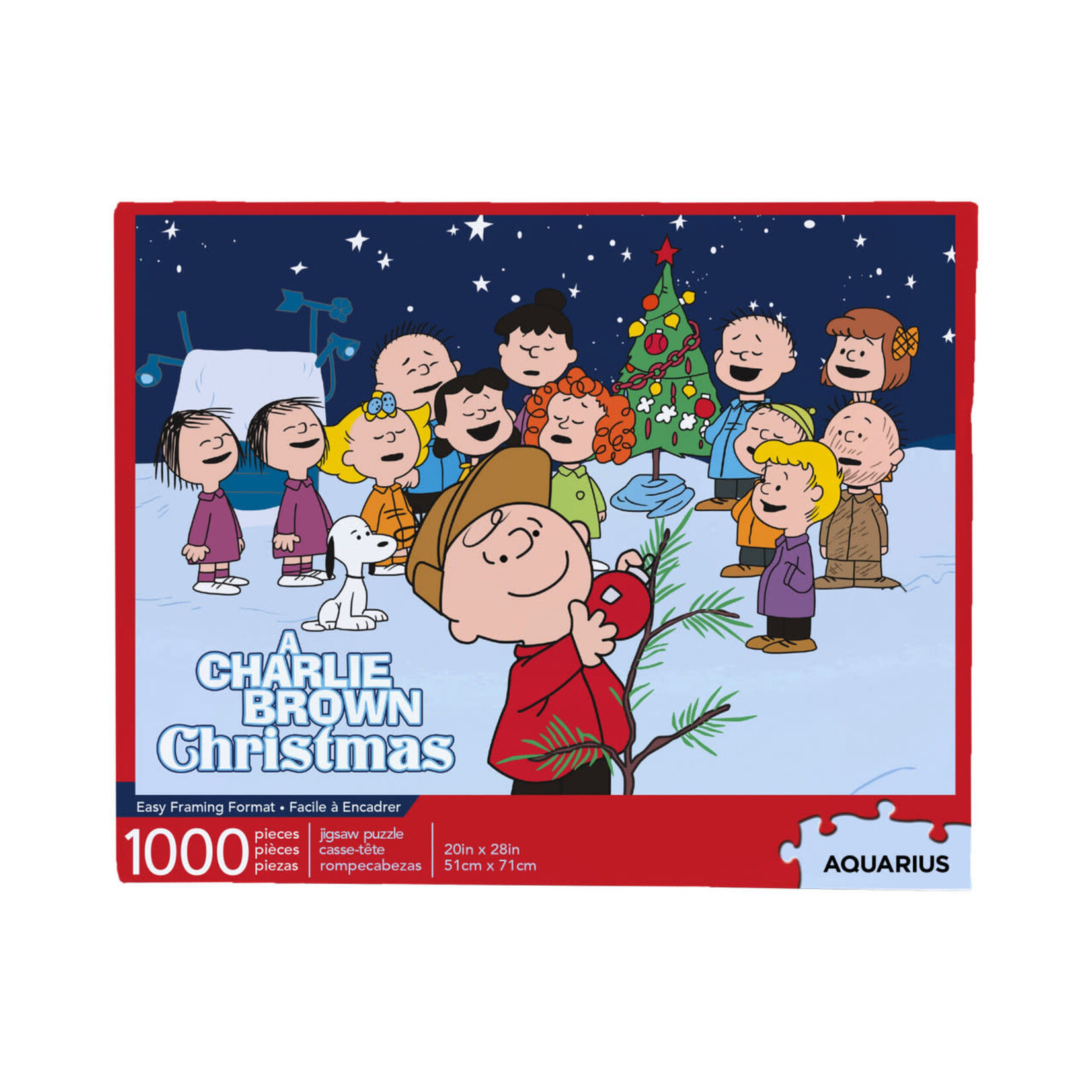 #11336 Aquarius Charlie Brown Christmas 1000 Pc Puzzle Dragon Cache Used Game
