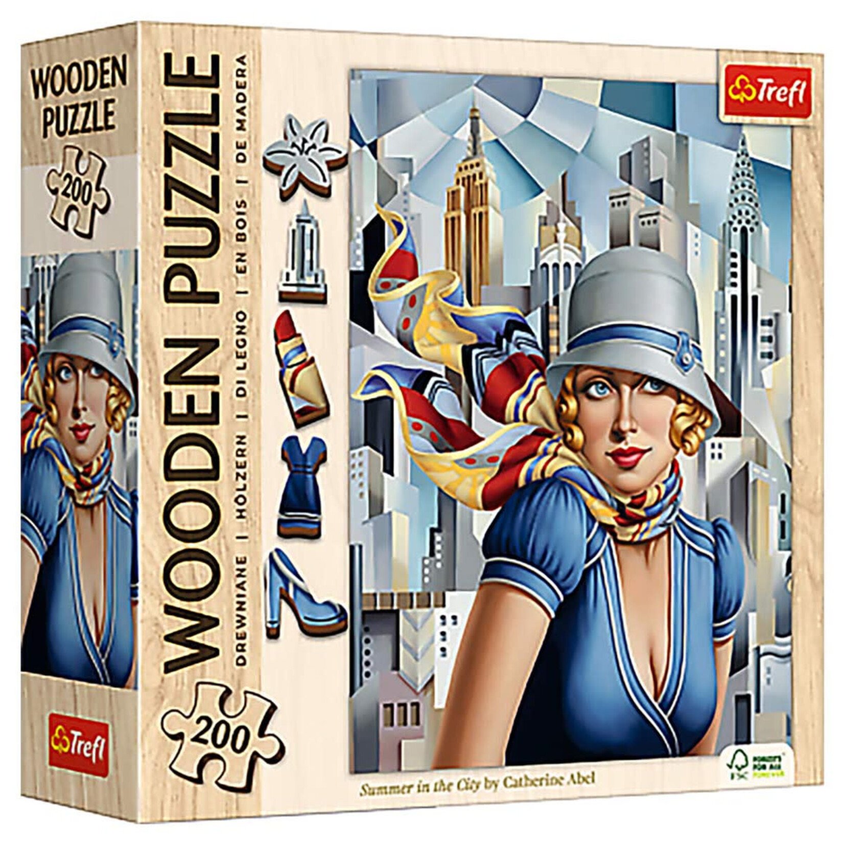 Summer in the City by Catherine Abel 200 Piece Wood Puzzle