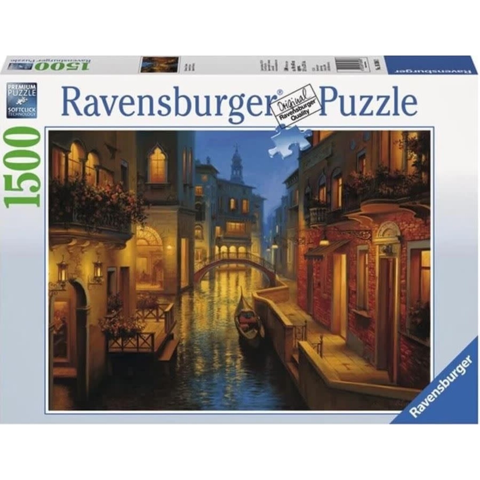 #11316 Ravensburger 1500 Piece Venice Puzzle Dragon Cach Used Game