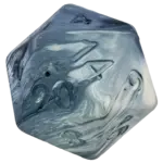 Pawlymorph Pet Toy - Barbarian Strength D20 - Acid Black (Gray)