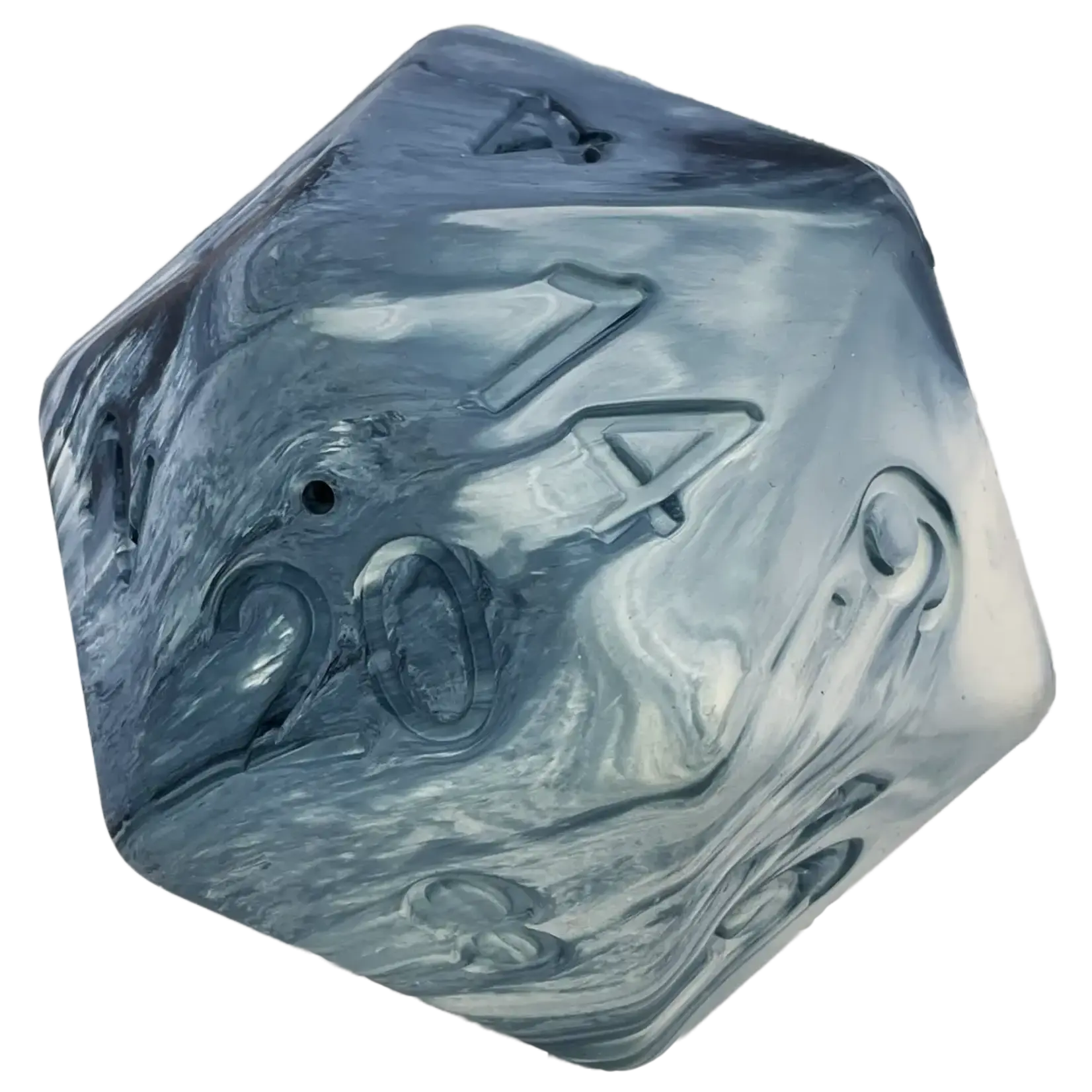 Pawlymorph Pet Toy - Barbarian Strength D20 - Acid Black (Gray)