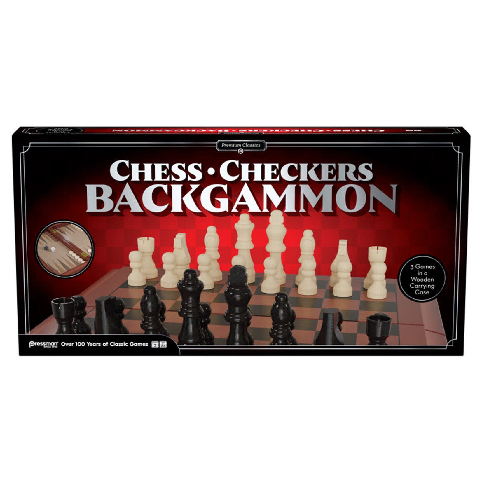 Chess/Checkers/Backgammon Pressman Premium Classics