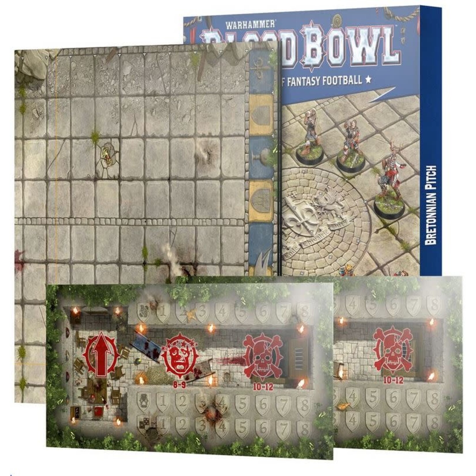 Blood Bowl: Bretonnian Pitch: Double-sided Pitch and Dugouts