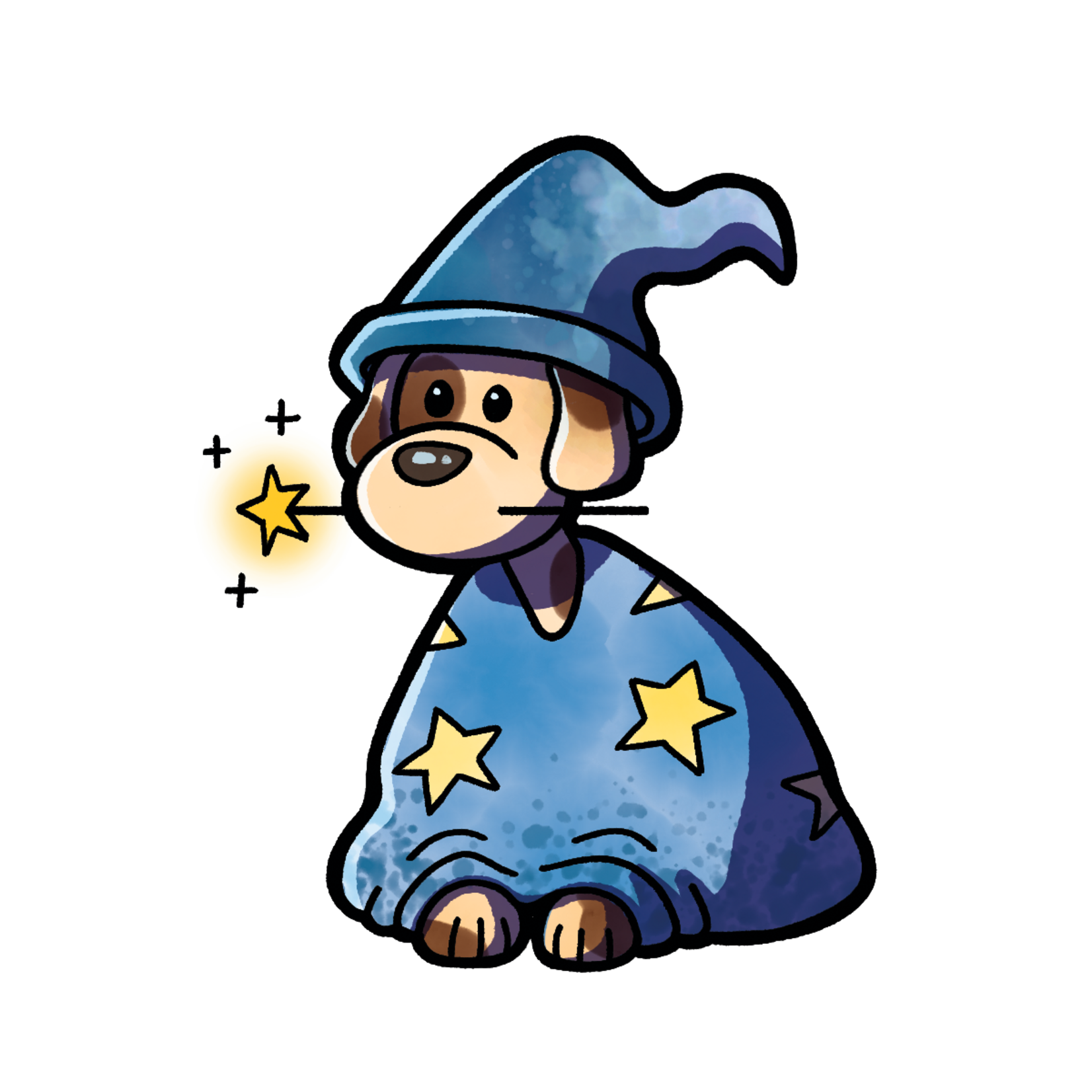 A.H. Stickers Sticker: Dog Wizard