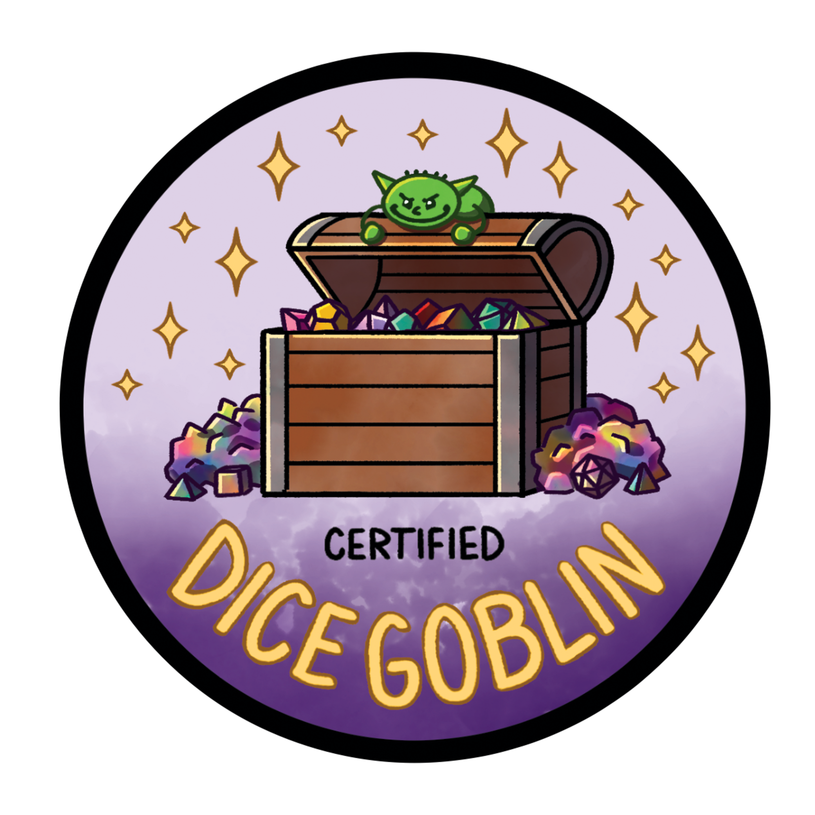 A.H. Stickers Sticker: Certified Dice Goblin