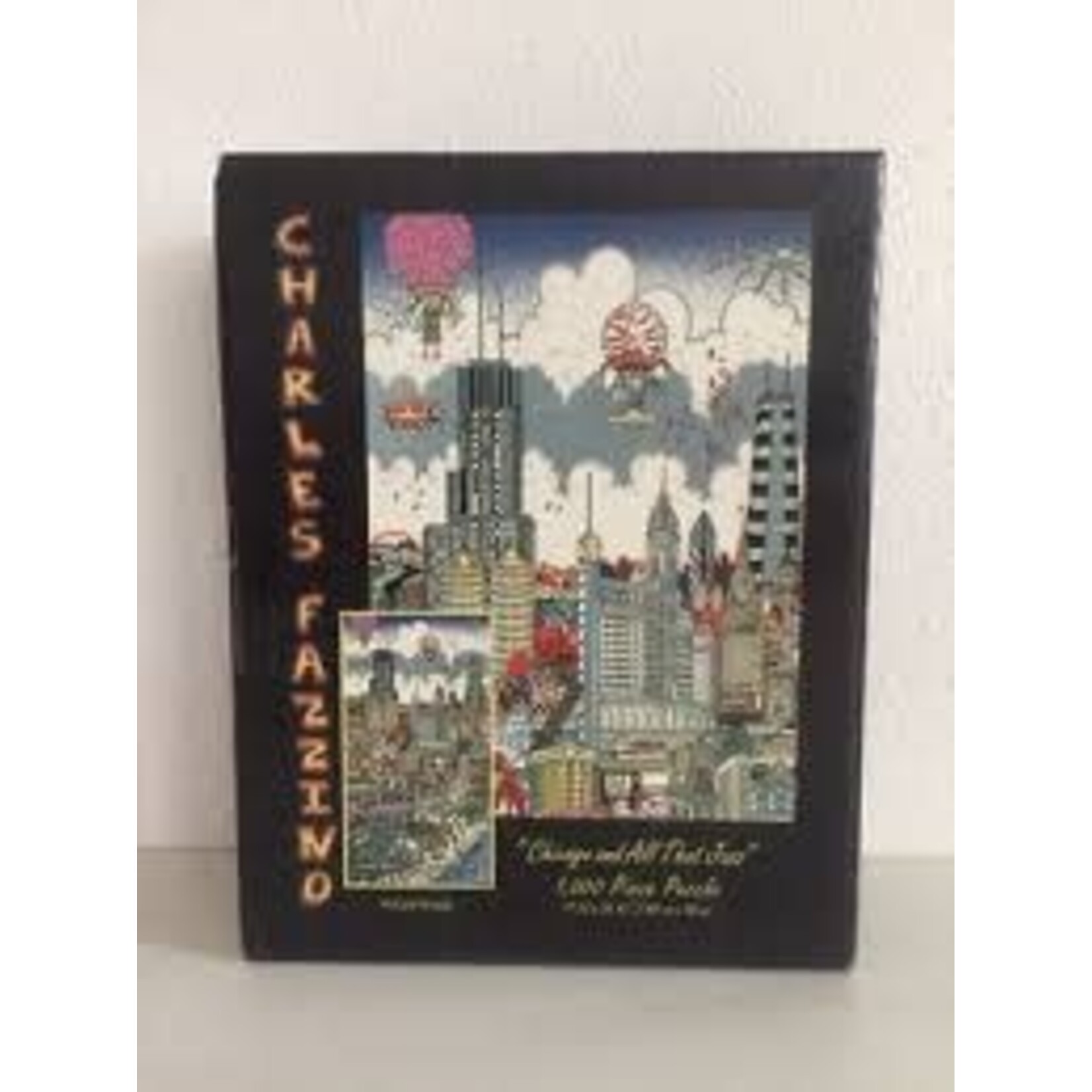 #11263 Charles Fazzino Chicago Puzzle Dragon Cache Used Games