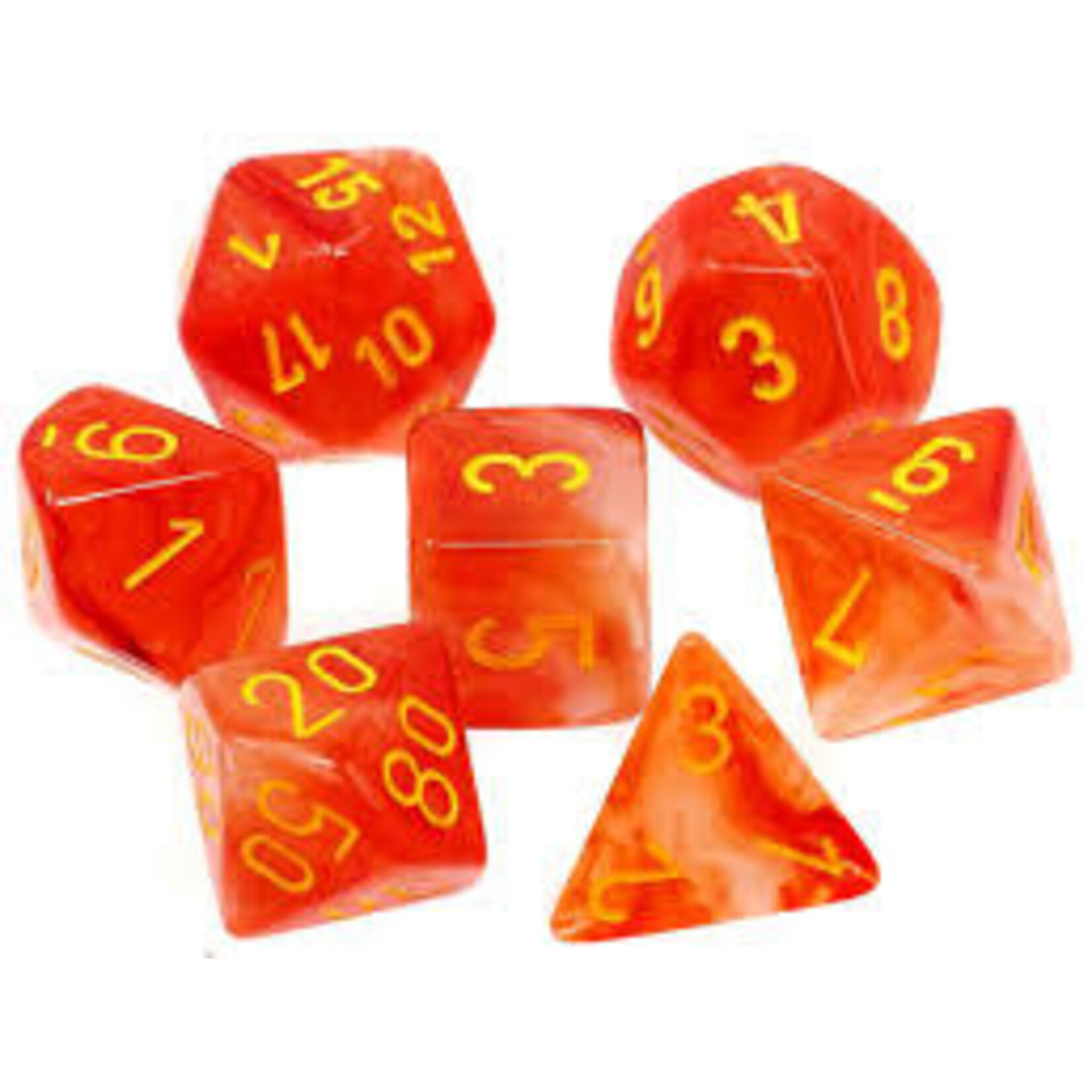 7 Die Polyhedral Dice Set (Chessex, Halfsies, HD)