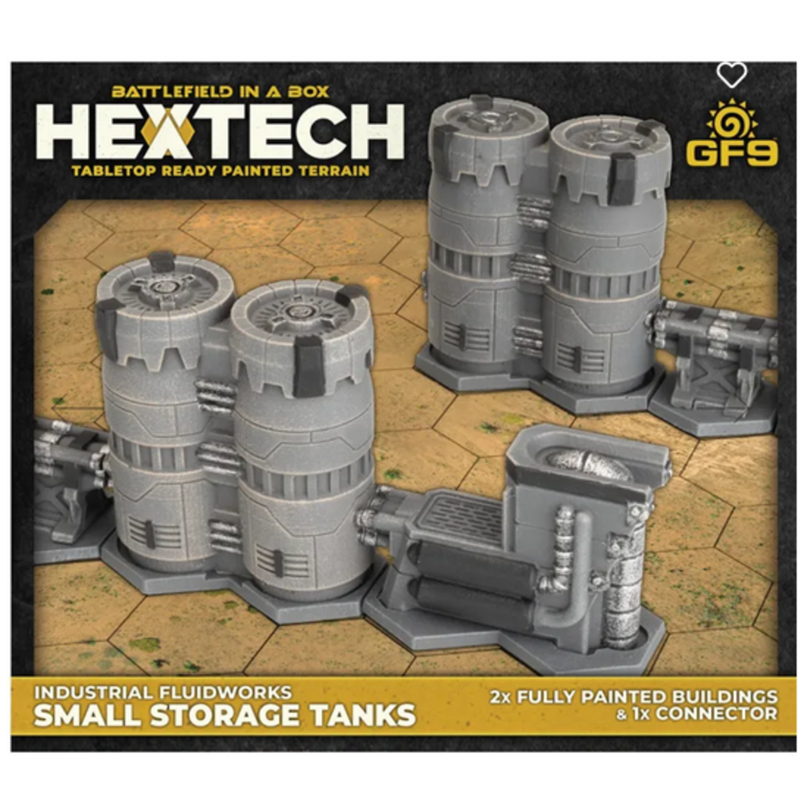 Hextech Terrain- Wave 11- Industrial Fluidworks- Small Storage Tanks (x2) Battlefield in a Box