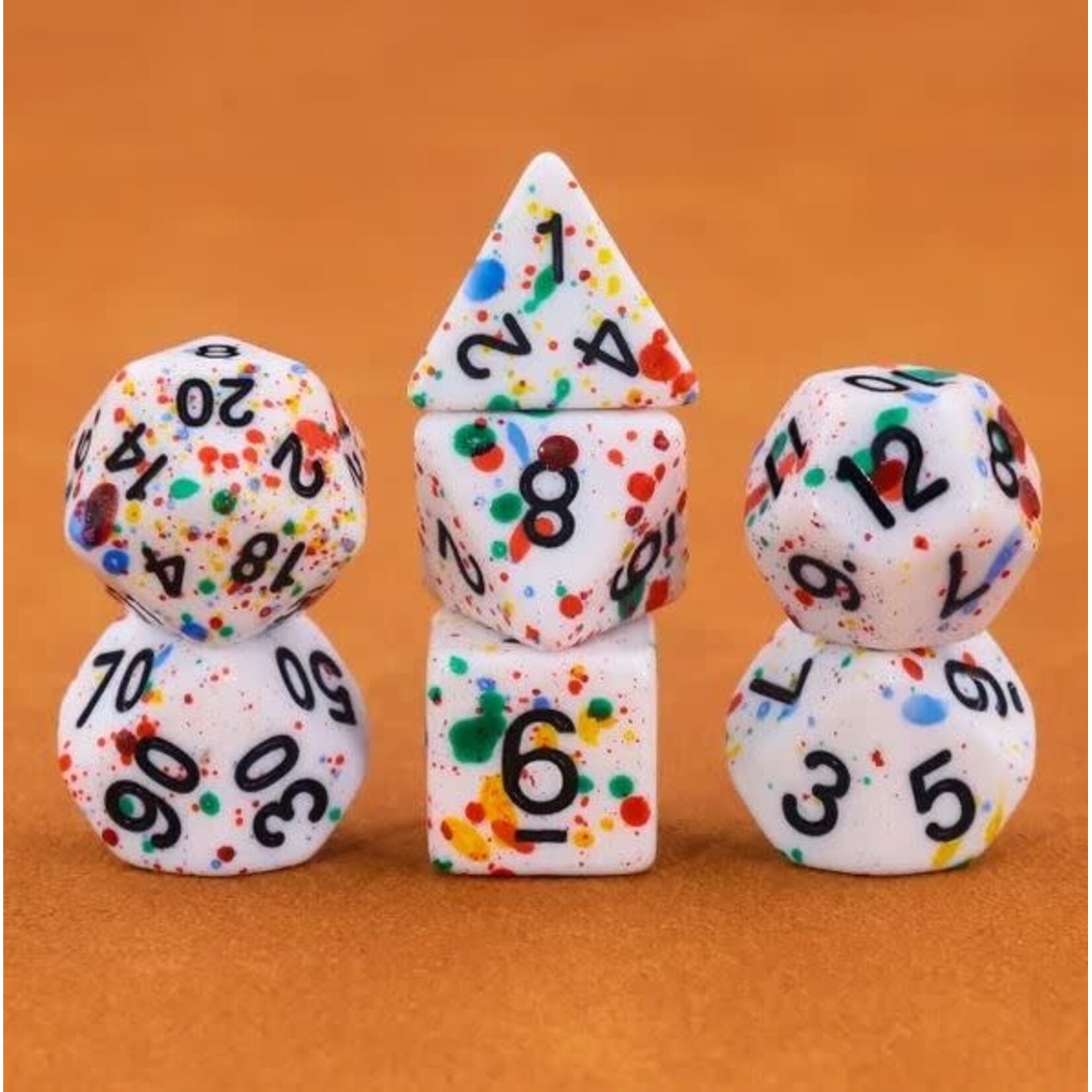 HD Dice: Rainbow Point Dice | 7 Die Polyhedral Set