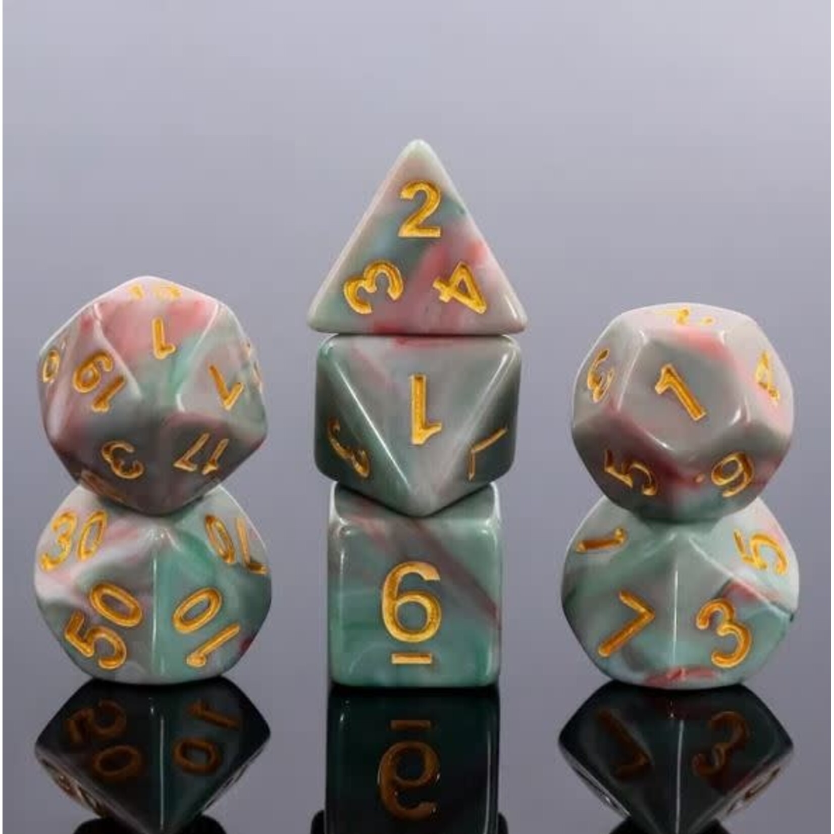 HD Dice: Unakite | 7 Die Polyhedral Set