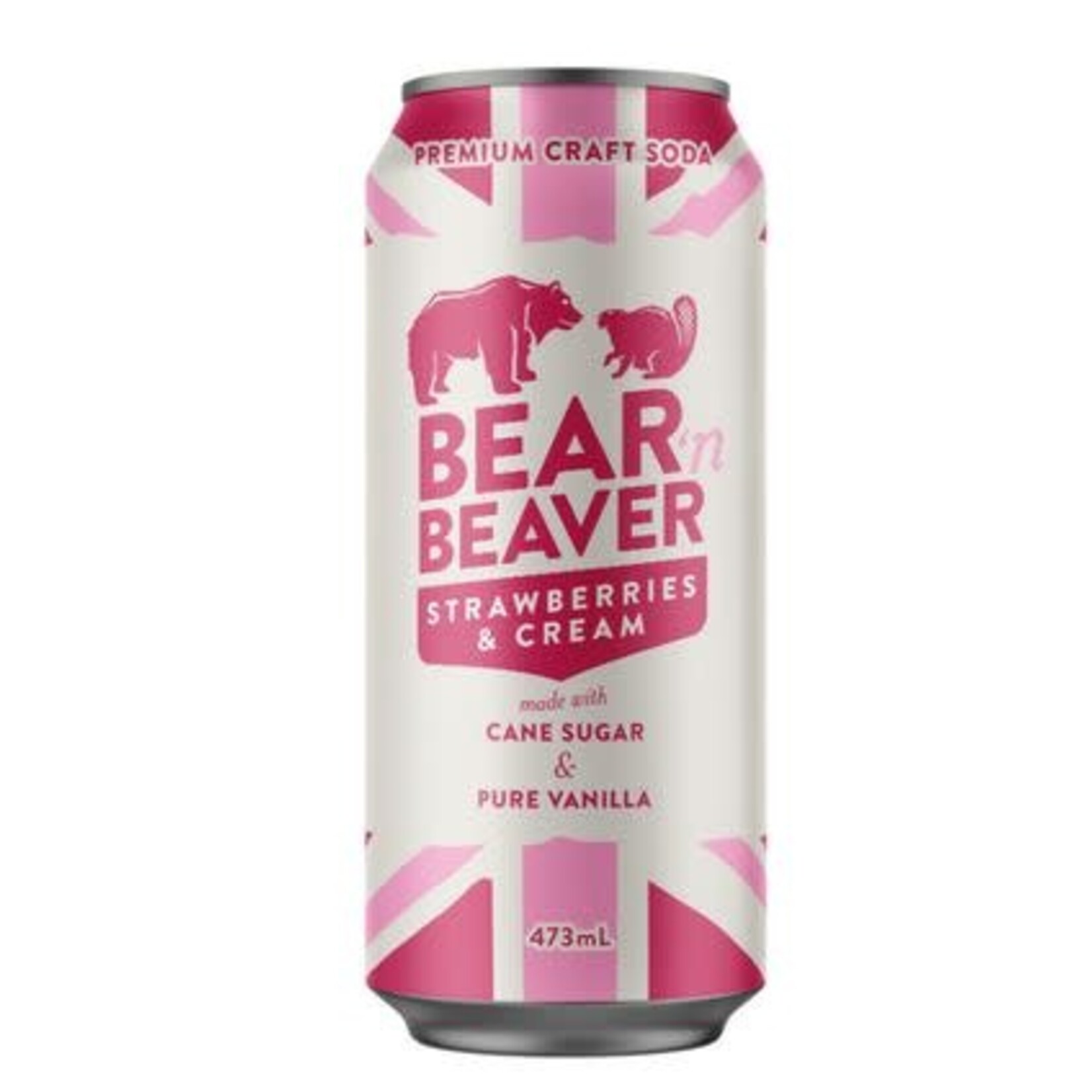 Cold Drinks - Bear n Beaver Strawberries and Cream 16oz Can