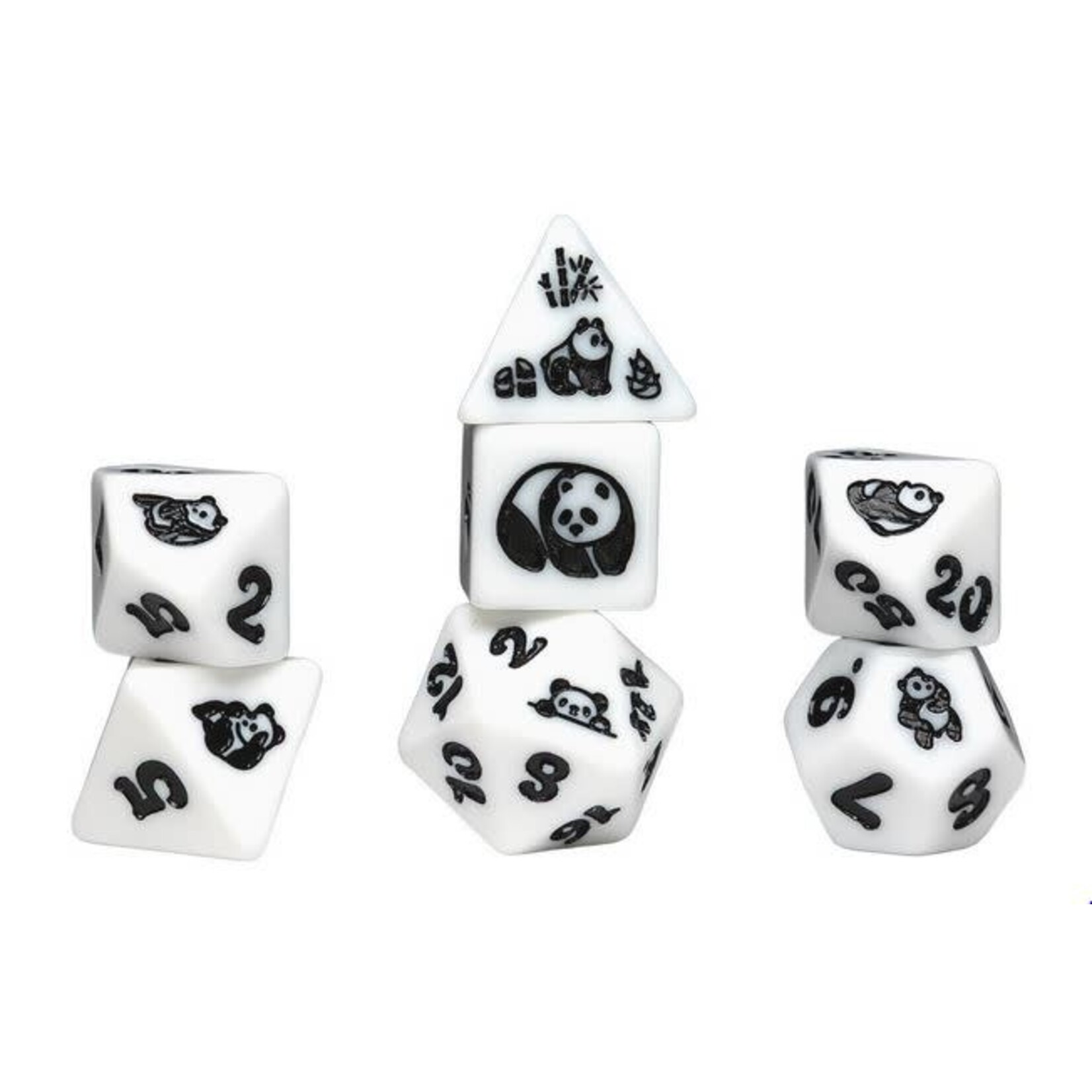7-Set Animal Dice: Moon Panda