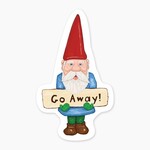 Nice Enough Stickers Sticker: Go Away Gnome - 3"