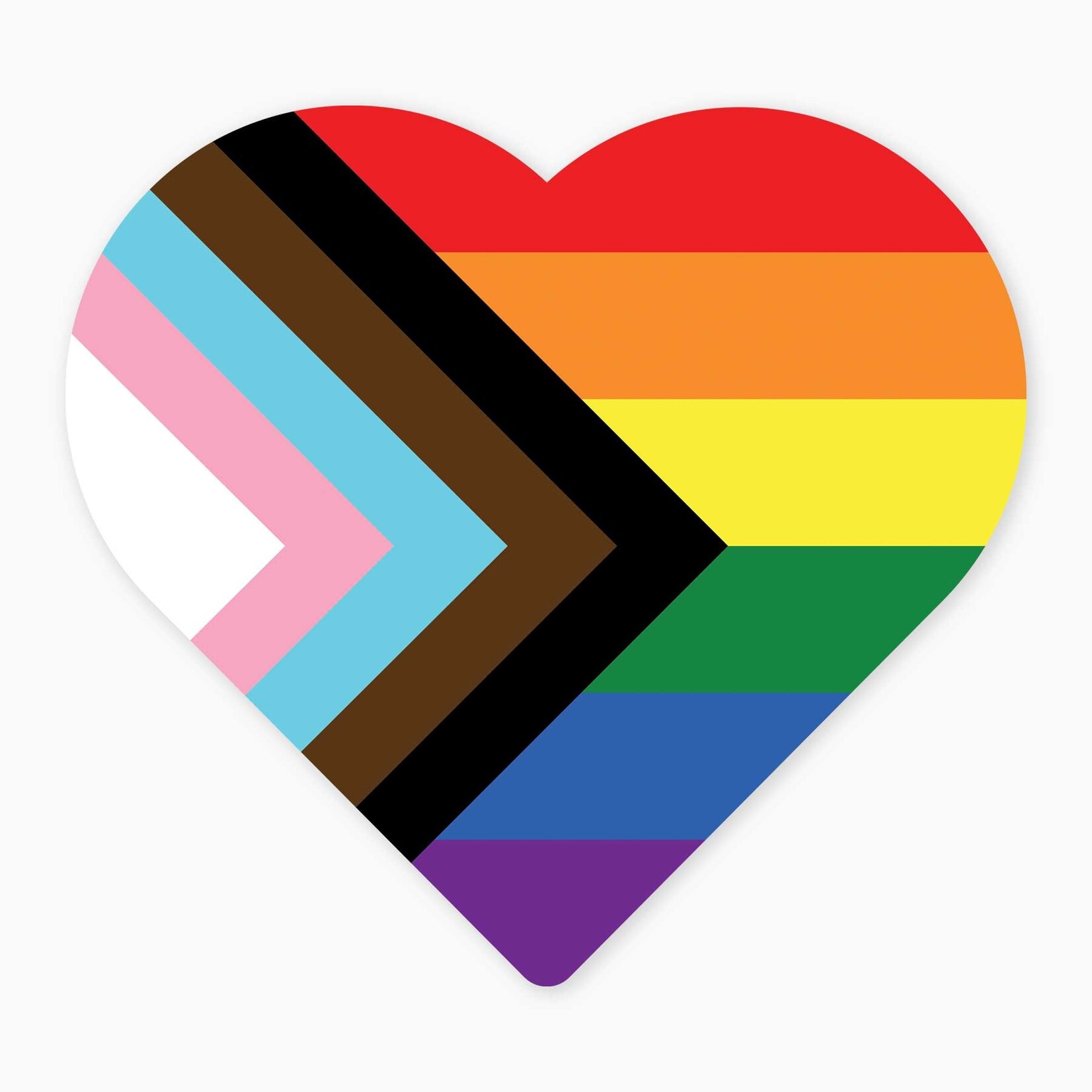 Nice Enough Stickers Sticker: Pride Heart - 3"