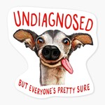 Nice Enough Stickers Sticker: Undiagnosed But Pretty Sure - 3"