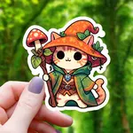 Mimic Gaming Co Sticker: Cat Mushroom Druid- 3"